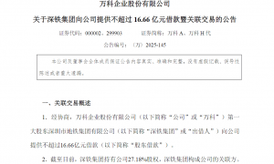 万科再获大股东借款，累计超300亿元